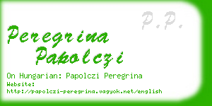 peregrina papolczi business card